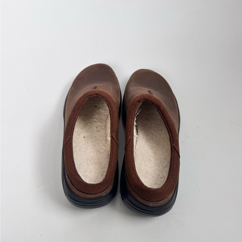 NWOT Merrell Encore Mule Brown Leather Lined Casual Slide Mens Slip-On Shoes 9 - Picture 4 of 7